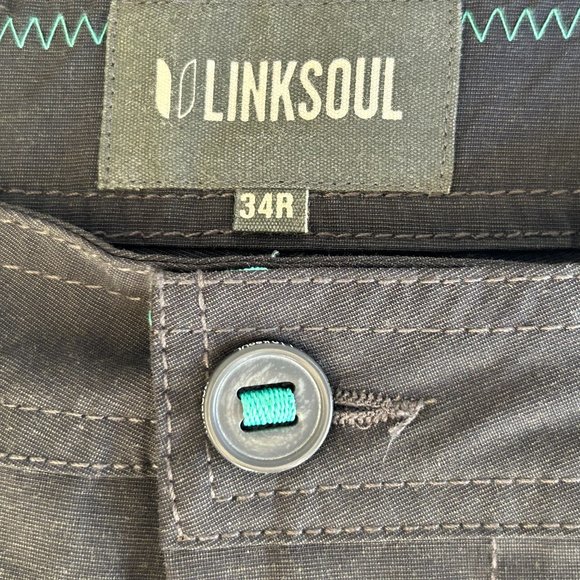 LINKSOUL Charcoal Gray Flat Board Walker Performance Golf Pants Size 34x32 ~EUC - Picture 7 of 8